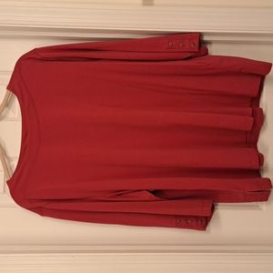 Cotton shirt with 3/4 sleeves. By Southern Lady size 2X. Magenta color